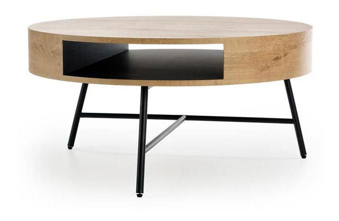 Masă de cafea Calandra (stejar auriu + negru)