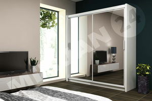 Dulap cu uși glisante 160 Berco (alb)