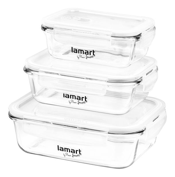 Kuhinjska posuda Lamart Air set pravokutnih posuda (3kom.)