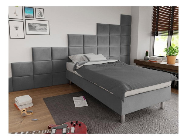 Čalúnený nástenný panel (2 ks) Pag 40x30 (tmavosivá) *výpredaj