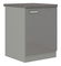 Dulap inferior de bucătărie Milo  60 D 1F BB (gri + gri lucios)