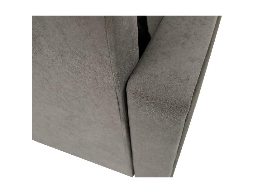 Rohová sedačka v tvare U Paulati (sivá + čierna) (rozkladacia s úl. priestorom)