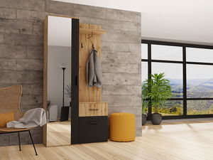 Set mobilier hol Tornado (Wotan + Negru)