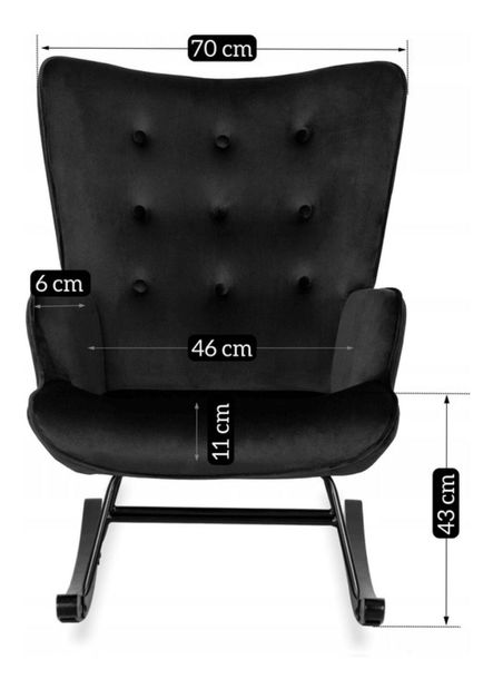 Hintafotel Especula (fekete) 