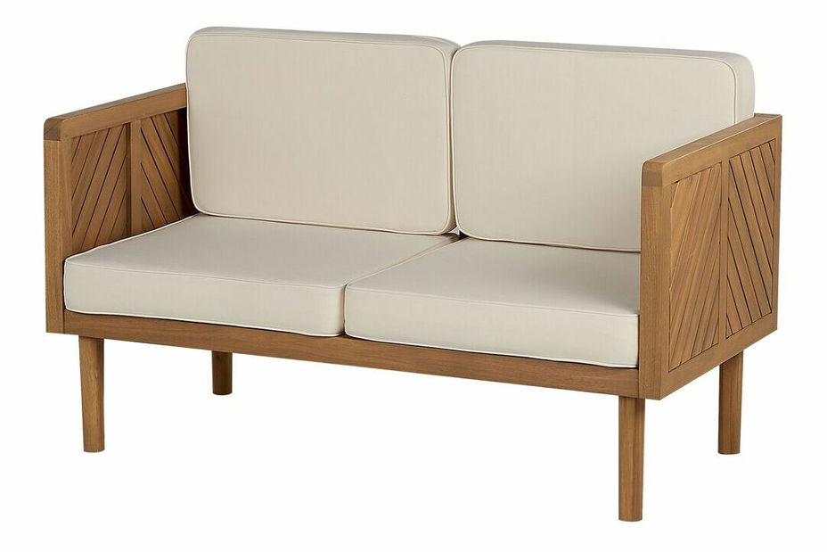 Set mobilier de grădină Blas (lemn deschis de salcâm + crem alb)