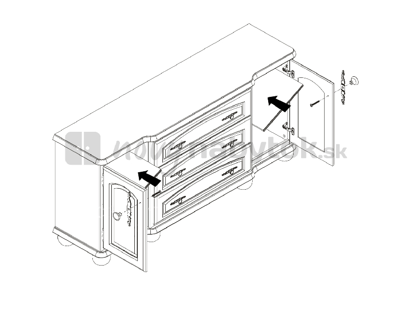 Komoda Bawaria DKOM 2D3S/185 