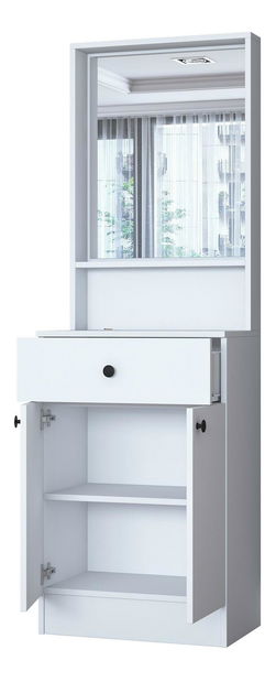 Mobilier hol Pixie 6 (alb) (cu oglindă)