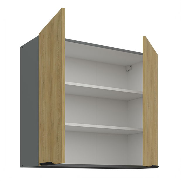 Horná kuchynská skrinka Carminia 80 G-72 2F (dub cremona + antracit)