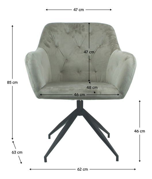 Otočná stolička Viata (hnedosivá + čierna) 