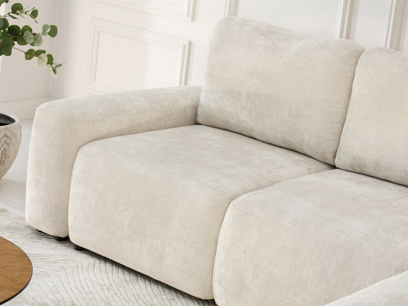 Rohová sedačka Alguna (krémová + čierna)