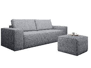 Sofa Shala 04 (svijetlo siva) (s tabureom)