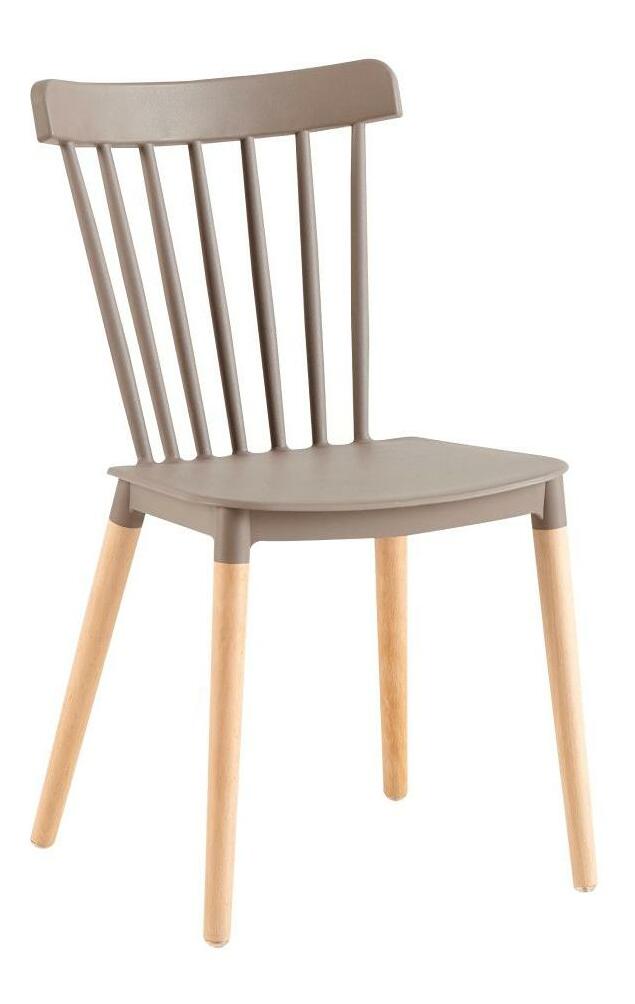 Jedálenská stolička Cosima (sivá + buk)