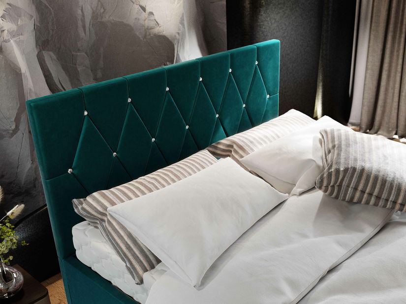 Manželská posteľ 180 cm Illa (zlatá) (s roštom a úložným priestorom) *výpredaj