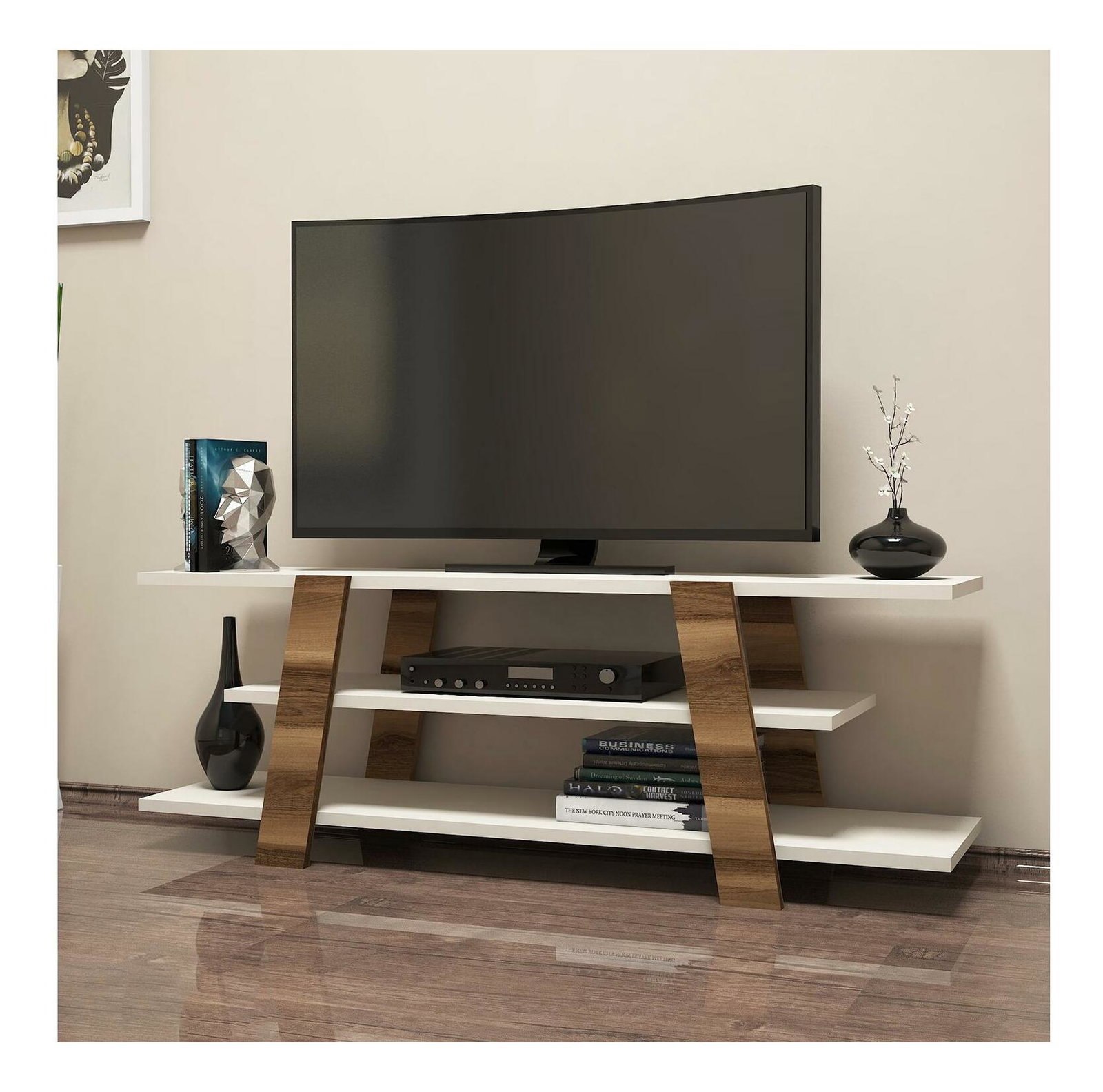 Masă TV Bopubi 2 (nuc + crem)