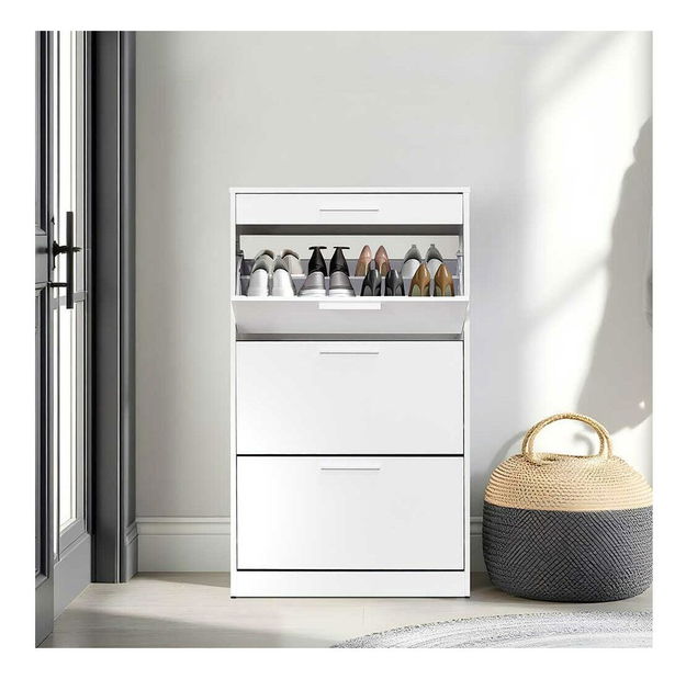 Botník (skrinka na topánky) Tosina 7 (diamantová biela)