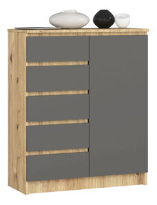 Komoda Kirmair (dub artisan + grafit)