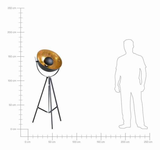 Stojanové svietidlo Theos Ii (čierna)