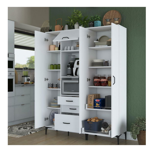 Konyhaszekrény szett Jenaretta 31 (fehér + fekete)