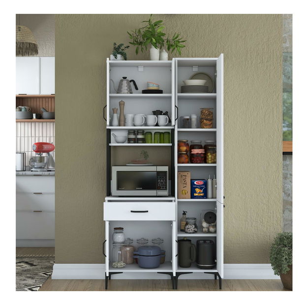 Konyhaszekrény szett Jenaretta 21 (fehér + fekete)