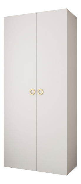 Ruhásszekrény 110 cm Carmela 40-1 (fehér + arany)