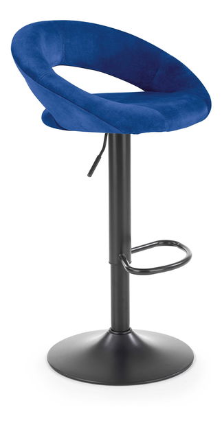 Scaun tip bar Herlinda (albastru închis + negru)