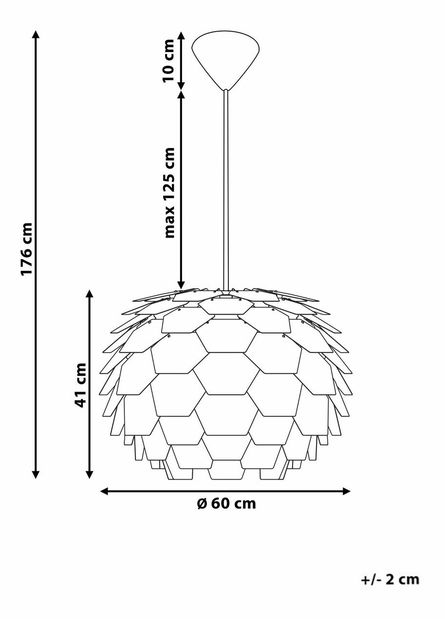 Závesná lampa Segou (zlatá) (veľká)