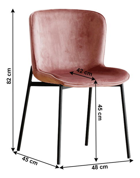 Jedálenská stolička Perite (staroružová)