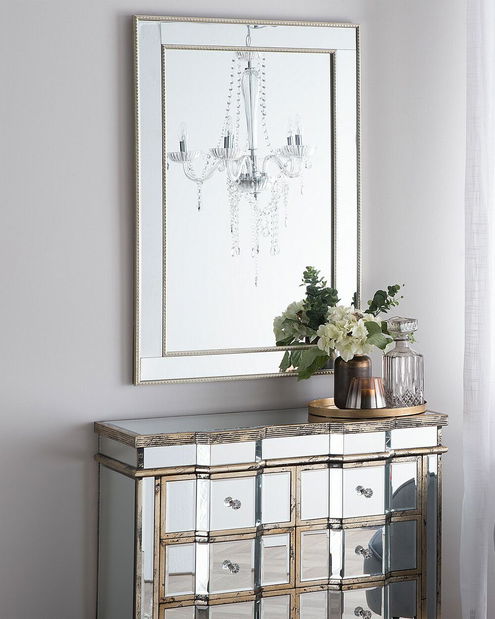 Nástenné zrkadlo Florian (strieborná + zlatá)