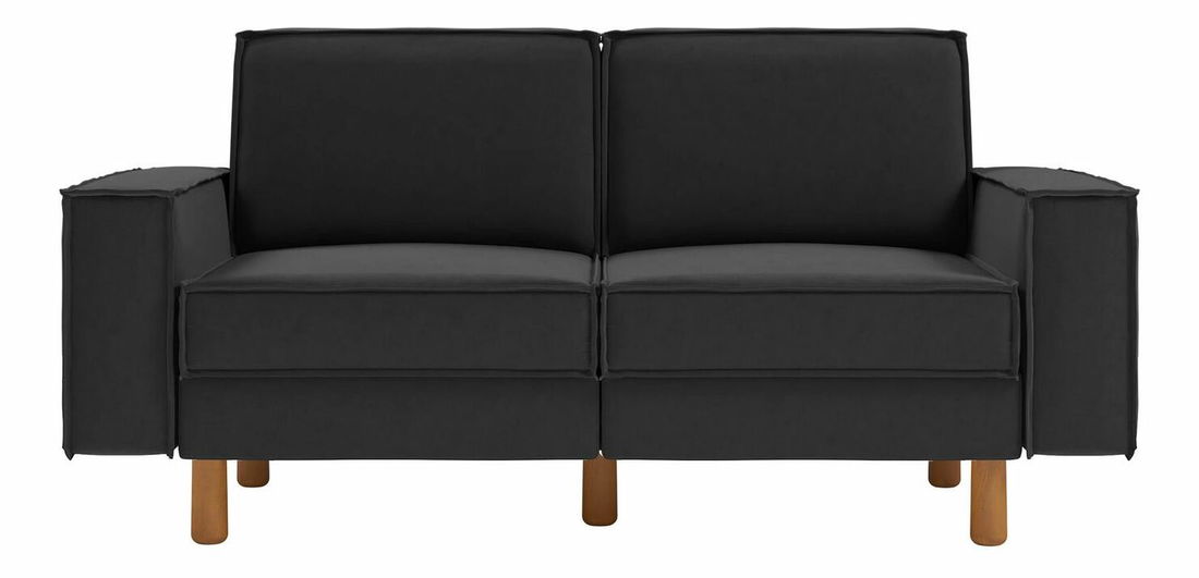 Pohovka dvojsedačka Spary 2 (tmavosivá + orech)