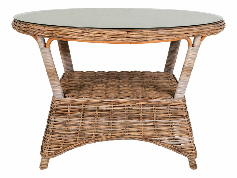 Záhradný stôl Liravena 2 (hnedá + sivá)