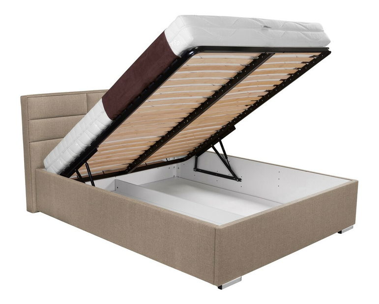 Pat de o persoană 120 cm Karma Futon (Gri)