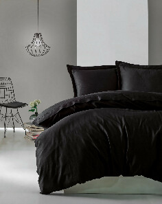 Set satenske posteljine 200 x 220 cm Elegance (crna)
