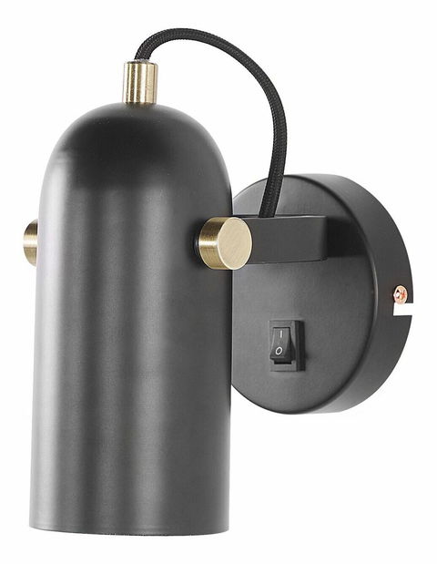 Set 2 ks nástenných svietidiel Tullius (čierna) 