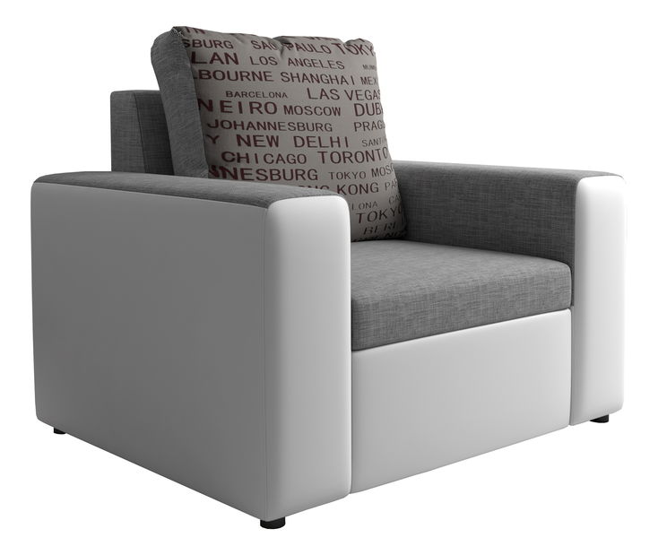 Fotoliu Lavenda (gri + Alb)