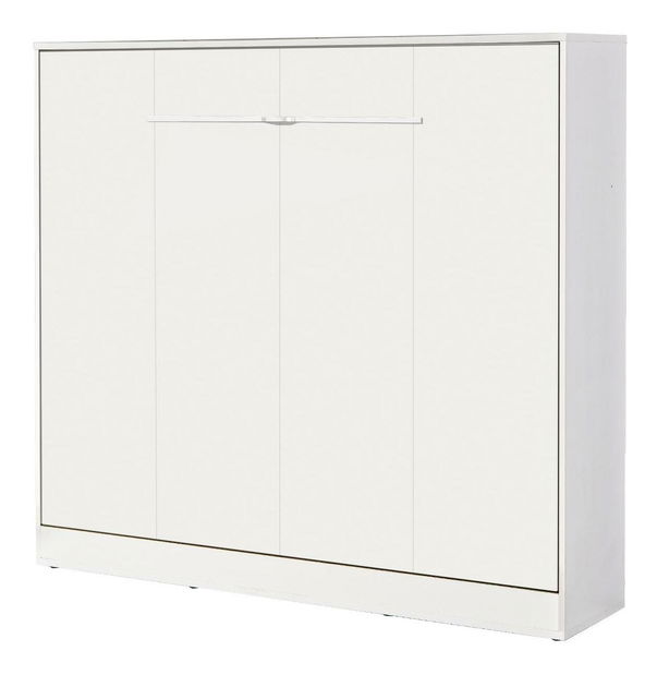 Sklápacia posteľ 160 Perfecto II (biela + biela + biela) (horizontálna) (bez osvetlenia)