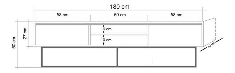 Set za dnevni boravak Laxusona 10 (orah + crna)