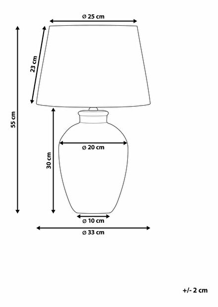 Stolná lampa Aiguo (sivá)