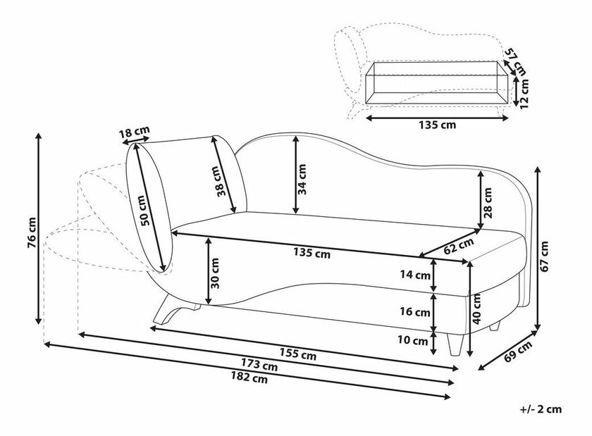 Leňoška Merry (modrá) (L)