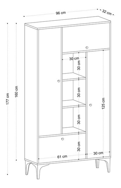 Regál Perla 2 (borovica atlantická)