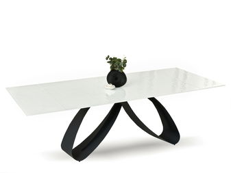 Jedálenský stôl Pagina (biela + čierna)