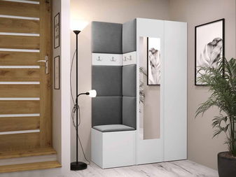 Előszoba Tovenaz XXVI (fehér + acélszürke)