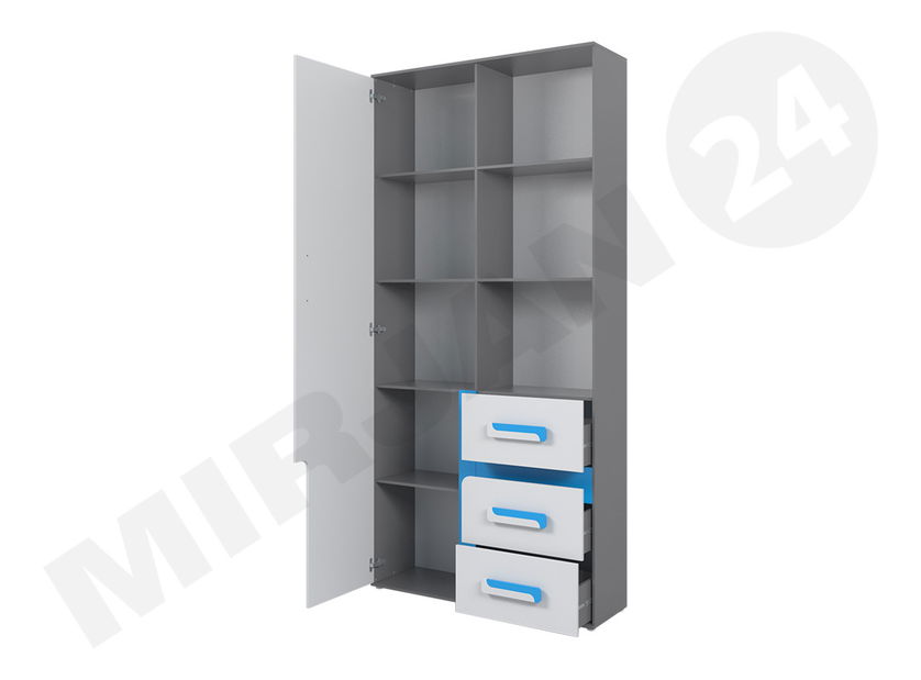 Mobilier cameră studenți Petanata XV (antracit + alb)