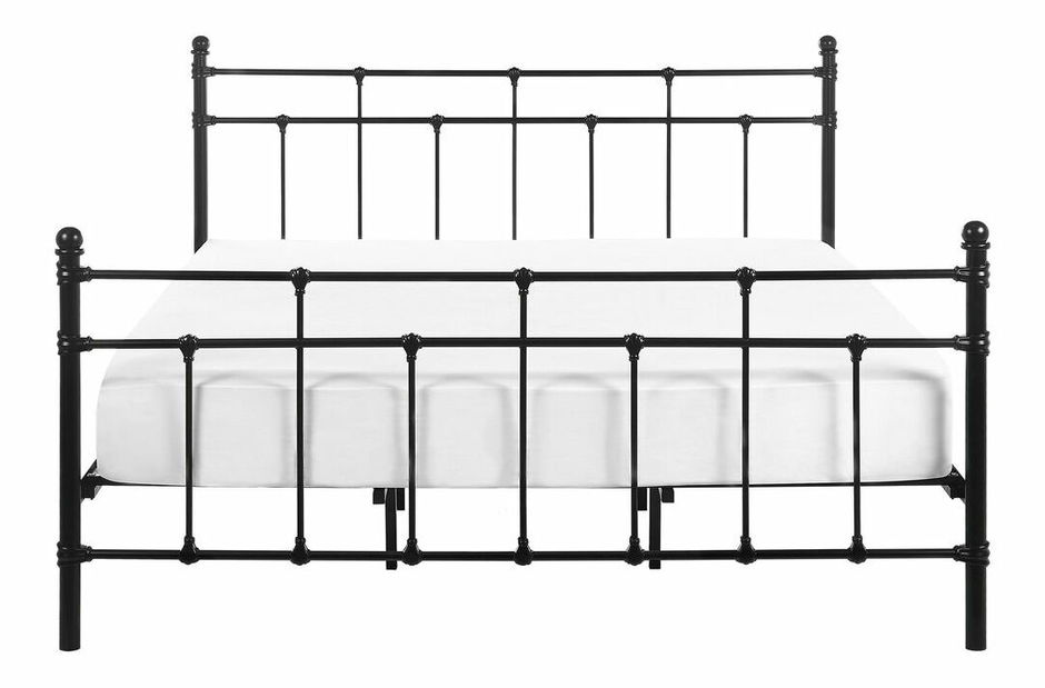 Pat matrimonial 180 cm LUXO (cu somieră) (negru)