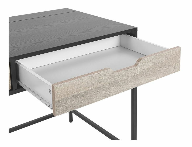 Masă PC JANDARA (lemn deschis + negru)