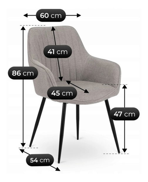 Étkezőszék Maliga (szürke) 