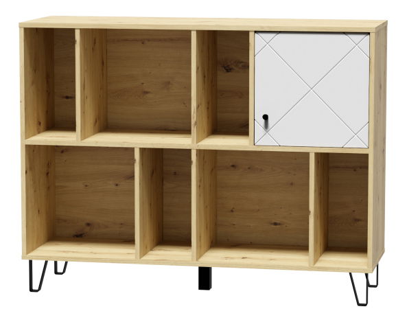 Regál Bonny BL09 (artisan tölgy + matt fehér)