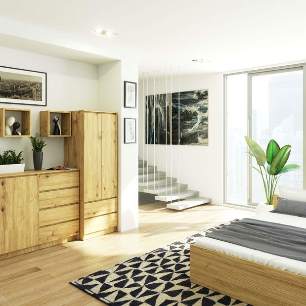 Dulap de haine Surgimiento (Stejar artisan)