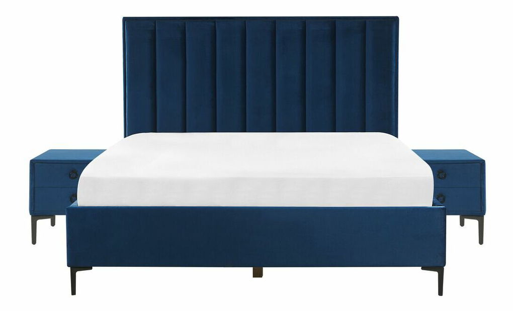 Manželská posteľ 180 cm SANAZA (modrá)