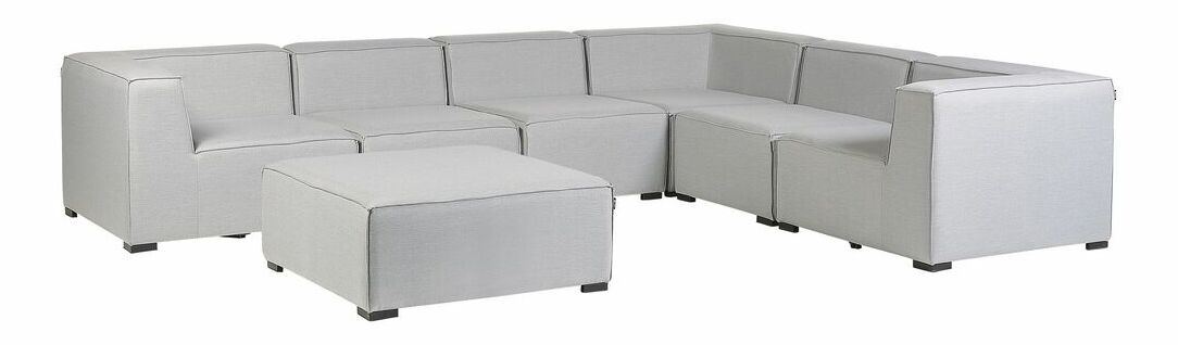 Rohová záhradná pohovka Ailin (sivá) (L)