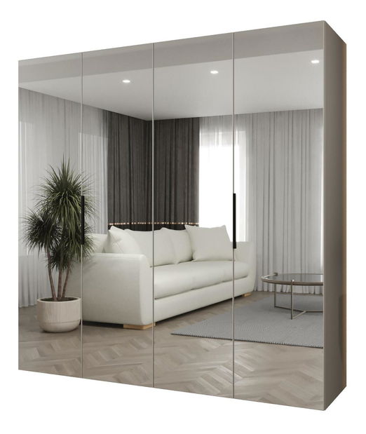 Ormar za garderobu 200 cm Mirabella 3 (kašmir + crna)